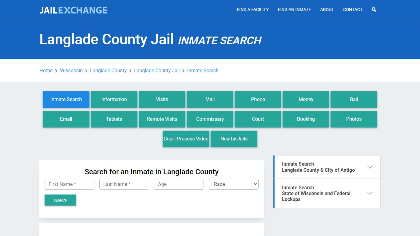 Langlade County Jail, WI Inmate Search: Roster & Mugshots