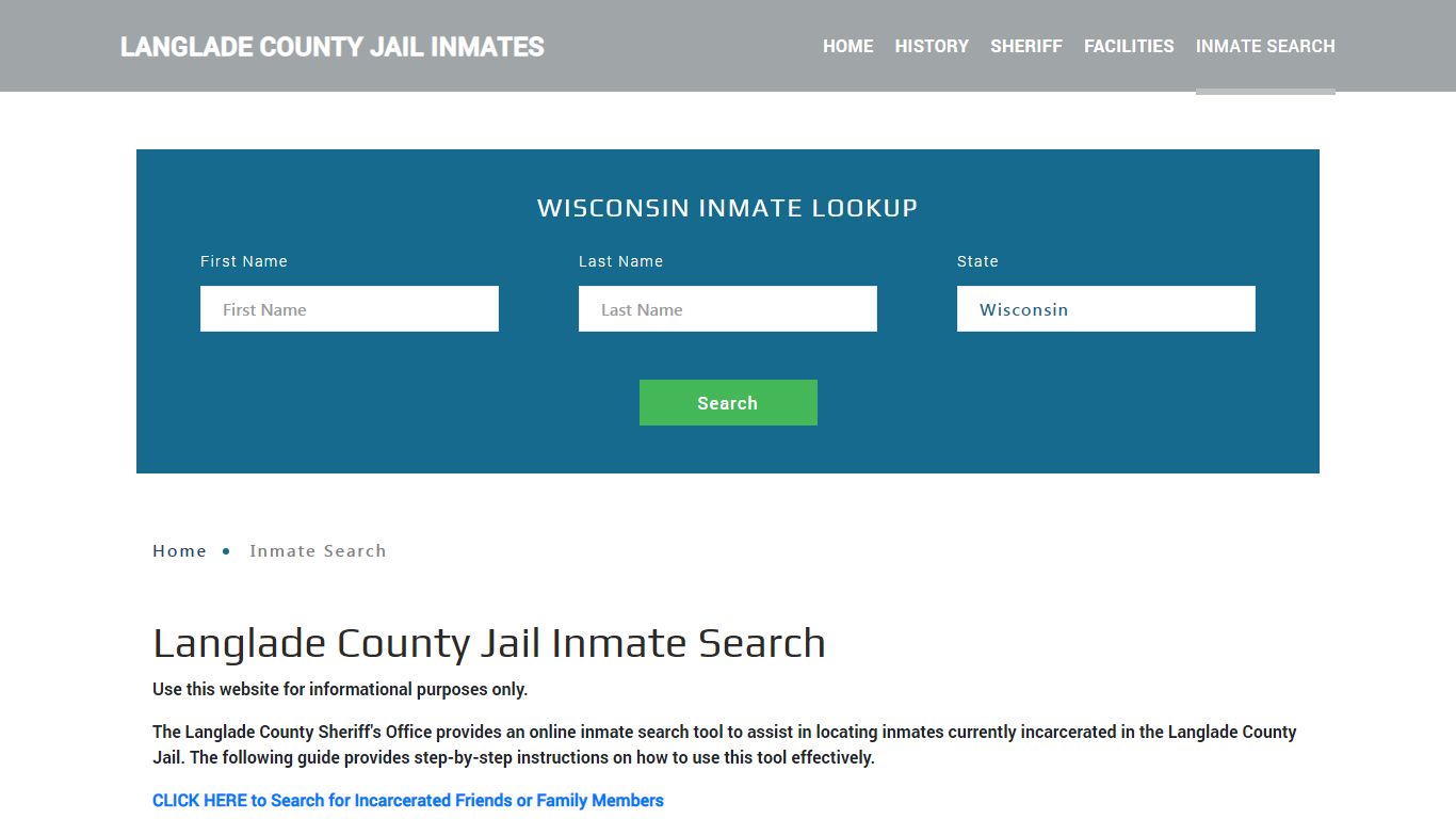 Langlade County, WI Detainee Lookup