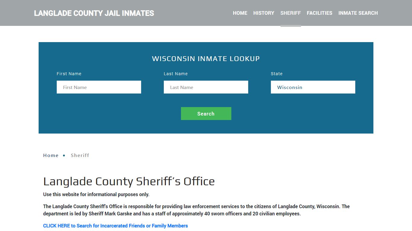 Langlade County Sheriff, WI Arrest Warrant Lookup