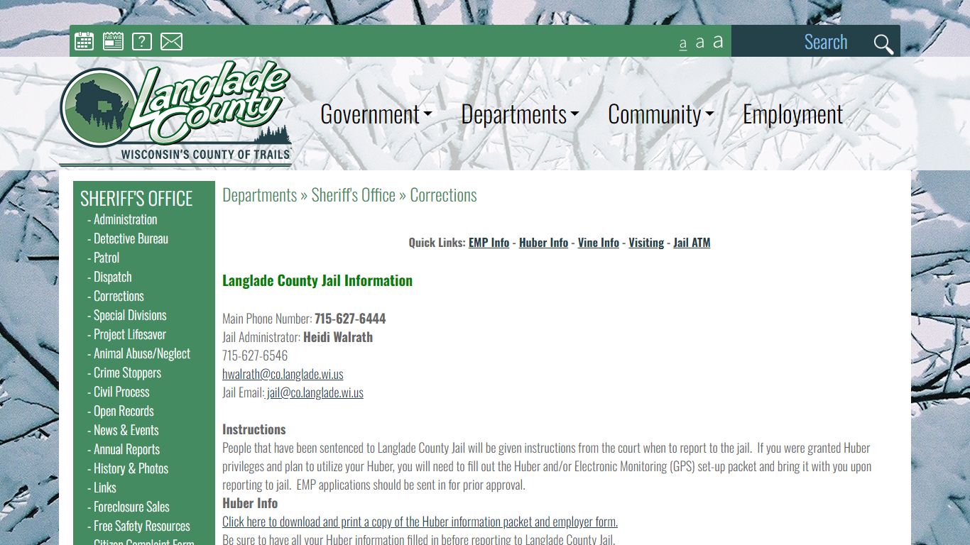 The Official Langlade County Government Web Site » Departments ...
